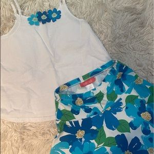 Gymboree girls size5 skirt set for summer